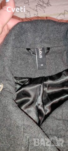 сиво палто S/М(34), снимка 3 - Якета - 35206954