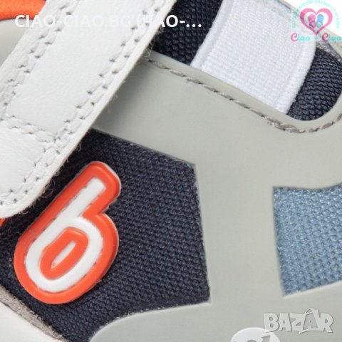 №20, BIOMECANICS / БИОМЕХАНИКС Бебешки обувки за прохождане за момче сиво-сини с оранжеви акцент, снимка 5 - Бебешки обувки - 38170182