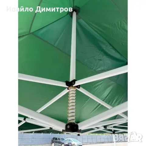 Градинска Шатра с 6-Стенен Метален Профил и Водоустойчиво Двойногумирано Покривало 900D, снимка 2 - Градински мебели, декорация  - 55888336