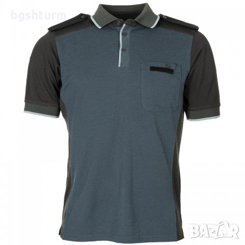 Блуза с къс ръкав , цвят синьо/сиво , Великобритания, снимка 1 - Тениски - 32202012