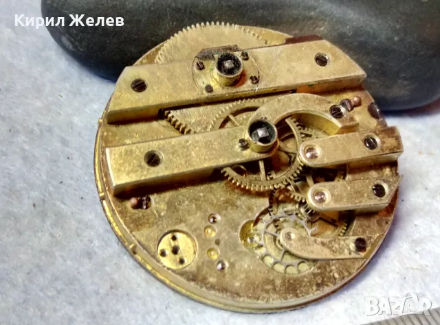МЕХАНИЗЪМ от РЯДЪК СТАР ШВЕЙЦАРСКИ ДЖОБЕН ЧАСОВНИК с ПОРЦЕЛАНОВ ЦИФЕРБЛАТ с РИМСКИ ЦИФРИ 49619, снимка 8 - Антикварни и старинни предмети - 48563037