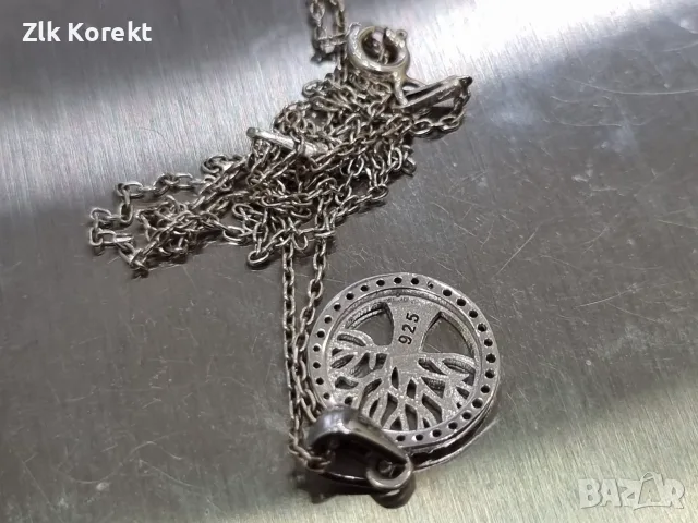 Сребърно колие с висулка „Дървото на живота“, снимка 10 - Колиета, медальони, синджири - 56071081