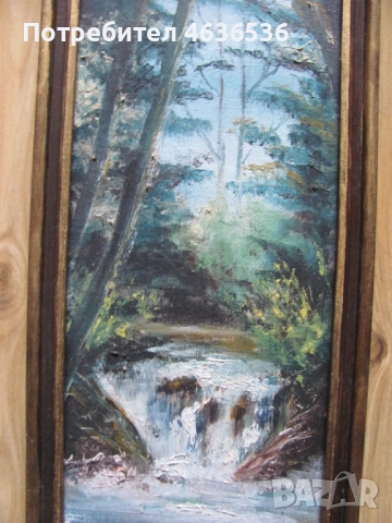 90-те картина масло, фазер , подпис ,45х17см., снимка 3 - Картини - 52573337