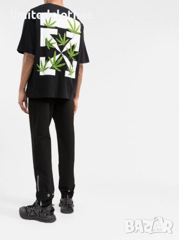 OFF-WHITE c/o VIRGIL ABLOH Black Weed Arrows Logo Мъжка Тениска size L и XL, снимка 6 - Тениски - 40285012