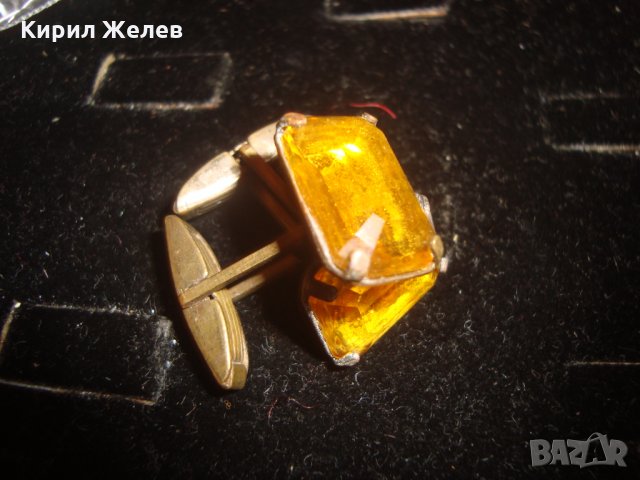 ВИНТИДЖ 30-те ГОДИНИ с КАМЪНИ ЦИТРИН БРОНЗОВИ РЕТРО БУТОНЕЛИ КОПЧЕТА 70111, снимка 4 - Антикварни и старинни предмети - 30554824