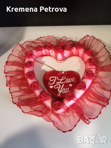 Сърца - магнит, плюшено, ключодържател, Свети Валентин,  доставка 3.50лв с Български пощи, снимка 7 - Декорация за дома - 51563719