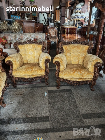Барокова холна гарнитура , снимка 2 - Дивани и мека мебел - 52886459