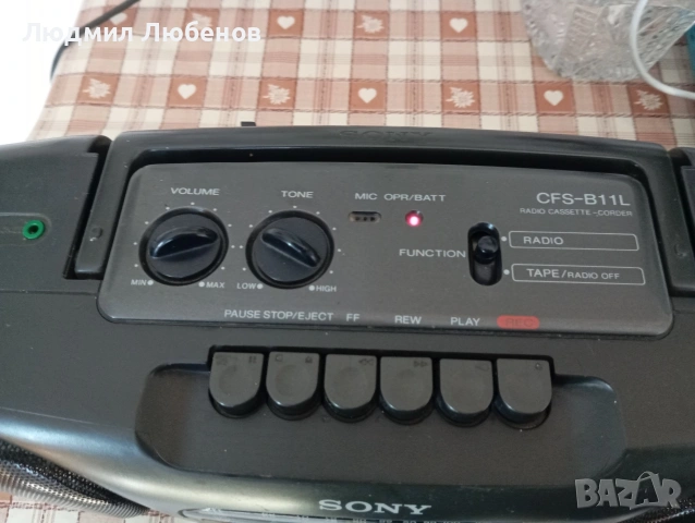 Радиокасетофон Sony CFS-B11L, снимка 6 - Радиокасетофони, транзистори - 54095475