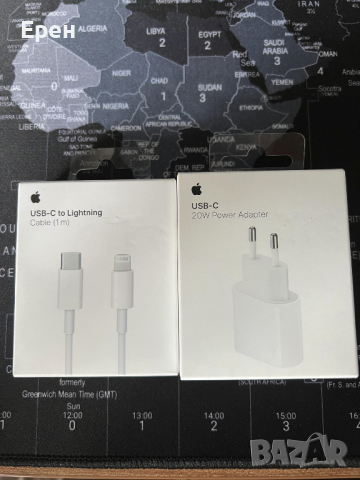 Apple USB C Кабел(1M) и USB C Адаптер(20W), снимка 1