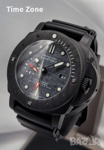 Panerai Submersible Luna Rossa GMT 47mm Carbotech Dark Grey Dial Automatic Различни Варианти, снимка 3 - Мъжки - 52996644