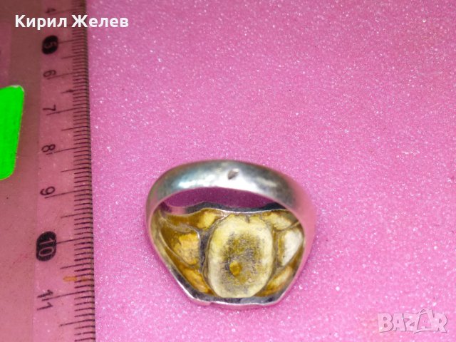СТАР АРИСТОКРАТИЧЕН СРЕБЪРЕН ПРЪСТЕН ВИСОКА ПРОБА СРЕБРО 925 РЕТРО БИЖУ РЪЧНА ИЗРАБОТКА 41883, снимка 10 - Антикварни и старинни предмети - 44390497