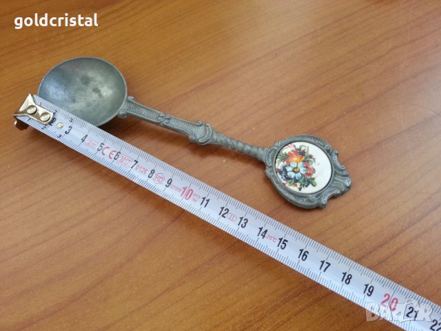 лъжичка  с порцелан, снимка 5 - Антикварни и старинни предмети - 36721576