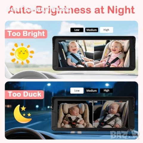 Нова Бебешка кола камера с инфрачервено нощно виждане и лесен монтаж, снимка 6 - Друга електроника - 52156371