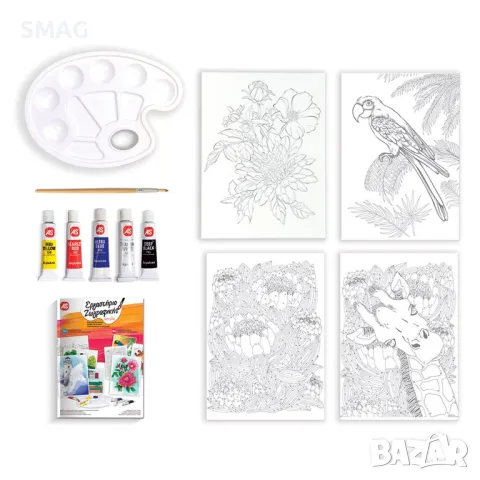 Комплект за рисуване природа Работилница за рисуване Акрилни бои S_1214240, снимка 2 - Рисуване и оцветяване - 49261911