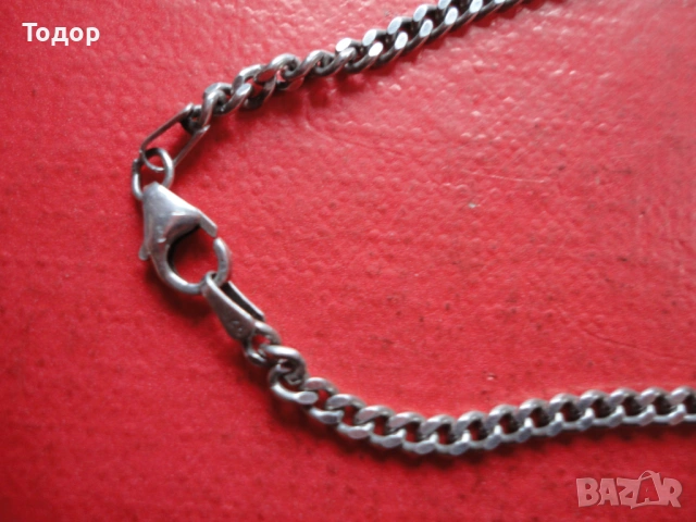 Сребърен синджир верижка 7, снимка 2 - Колиета, медальони, синджири - 53300142