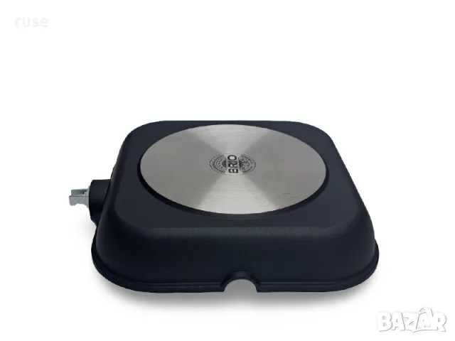 НОВИ! Грил тиган - грил тава 2в1, сваляще се дръжка, 28см, снимка 4 - Съдове за готвене - 50225362