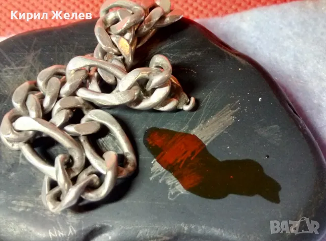 СТАРА СРЕБЪРНА ГРИВНА СРЕБРО 925 ПРОБА КЛАСИЧЕСКА КАРТИЕ ПЛЕТКА с НУЖДА от ЗАКОПЧАЛКА 29350, снимка 4 - Гривни - 49324243