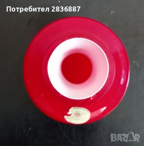 Червена опалинена стъклена ваза в стил арт деко от Мурано, снимка 5 - Вази - 39854738