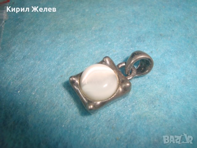 СТАР ПОСРЕБРЕН АРТ ДЕКО СТИЛ СТОМАНЕН МЕДАЛЬОН с ШЛИФОВАН СКЪПОЦЕНЕН КАМЪК КОТЕШКО ОКО 3696, снимка 3 - Антикварни и старинни предмети - 35642505