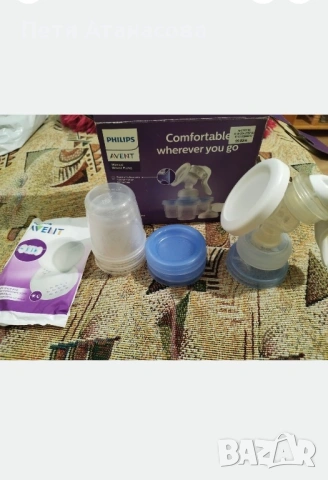 Ръчна помпа за изцеждане Philips Avent - Natural Motion, с чаши Via