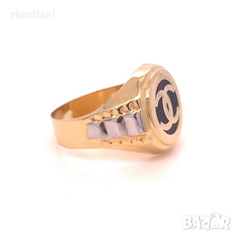 Златен мъжки пръстен 4,60гр. размер:65 14кр. проба:585 модел:34341-3, снимка 4 - Пръстени - 52120480
