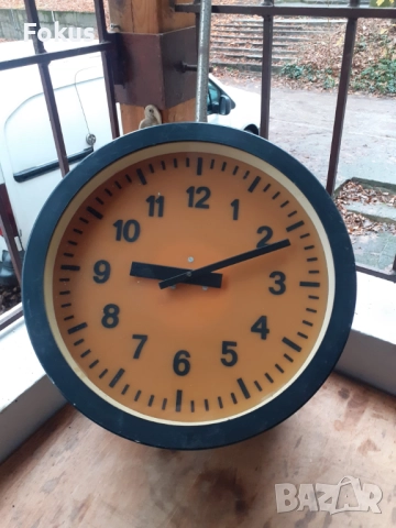 Голям български индустриален гаров електрически часовник, снимка 2 - Антикварни и старинни предмети - 52877784