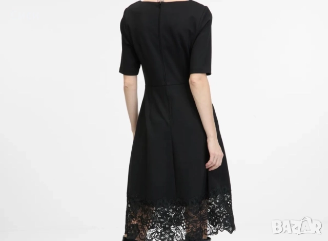 Черна рокля с дантела, снимка 2 - Рокли - 52902671