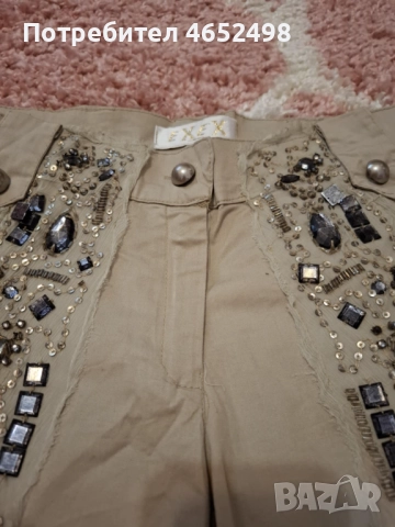 EXEX Панталонки с камъни, снимка 2 - Къси панталони и бермуди - 52527740