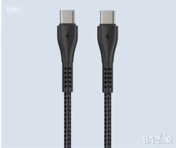 Кабел за  бързо зареждане - 10208, Usb-C to Usb-C, 100cm, снимка 3 - Оригинални зарядни - 48476103