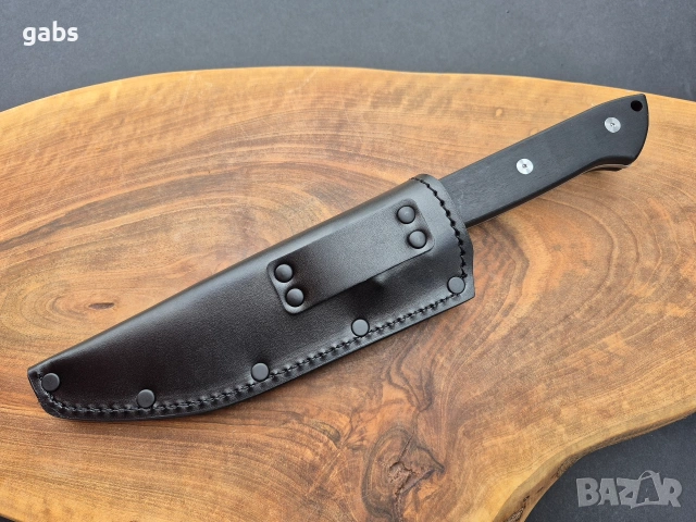 Фиксиран нож Spyderco Province FB45GP,фултанг с кожена кания, снимка 10 - Ножове - 53960323