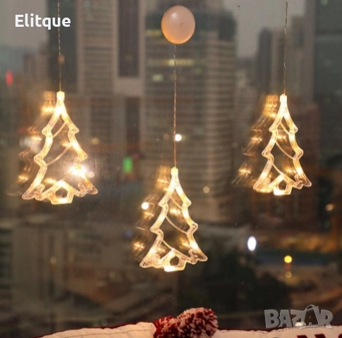 Коледна залепваща се украса с LED светлини - 1бр, снимка 3 - Други - 52902785