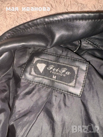 Късо кожено дамско яке, снимка 6 - Якета - 54180646