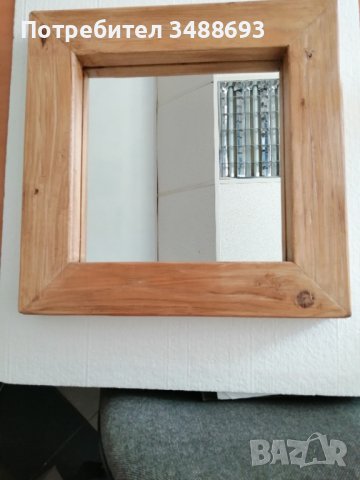 ОГЛЕДАЛО С ДЪРВЕНА РАМКА , снимка 2 - Други - 38468650