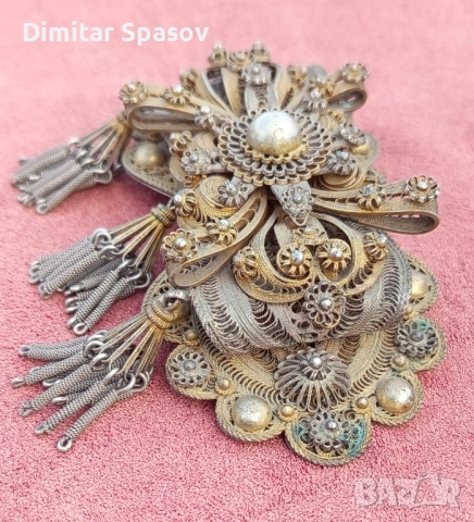 Възрожденска Сребърна Пафта Филигран Колан, снимка 9 - Други ценни предмети - 52894187