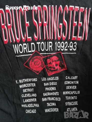 тениска Брус Спрингстийн 1992-93 Bruce Springsteen World Tour T Shirt Made In USA, снимка 4 - Колекции - 34300858