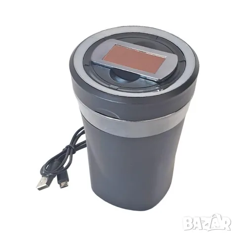 Автомобилен пепелник с LED светлина соларна запалка и USB зареждане, снимка 4 - Аксесоари и консумативи - 55863475