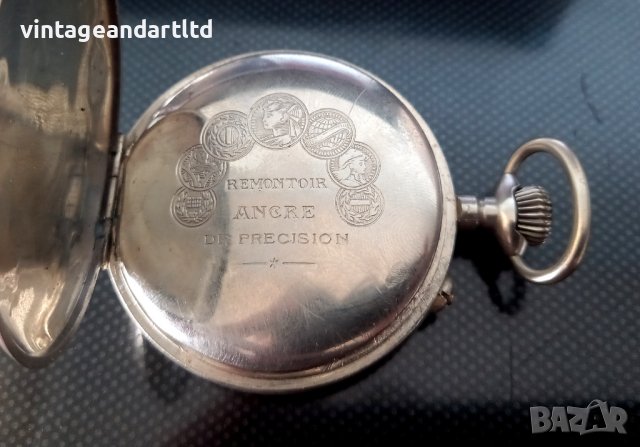Колекционерски джобен часовник Роскопф, Rosscopf ancre, работи отлично, снимка 5 - Антикварни и старинни предмети - 40098575
