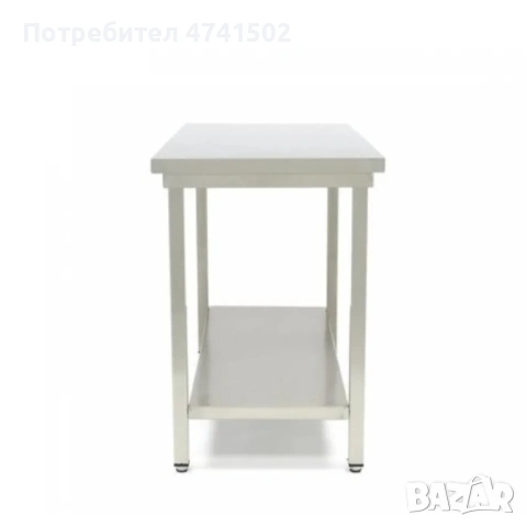 Професионална работна маса от инокс, 600 × 600 мм, с долен рафт, снимка 4 - Обзавеждане на кухня - 54188263