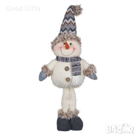 Коледен Снежен човек, С шапка, шал и ръкавички, 65см