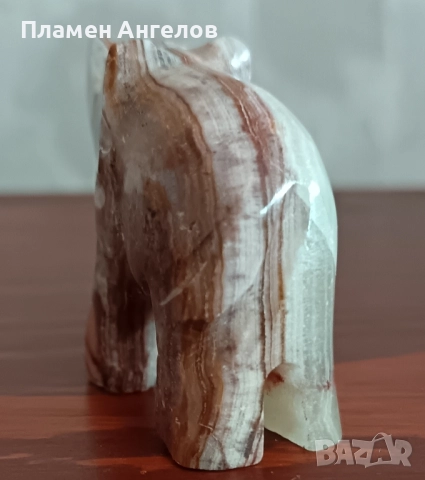 Фигурка Слонче от мраморен оникс. , снимка 7 - Колекции - 51915108