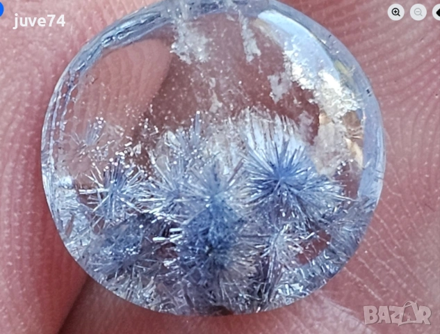 ИЗУМИТЕЛНО КРАСИВ ДЮМОРТИЕРИТ КВАРЦ (БРАЗИЛИЯ) 12x11мм