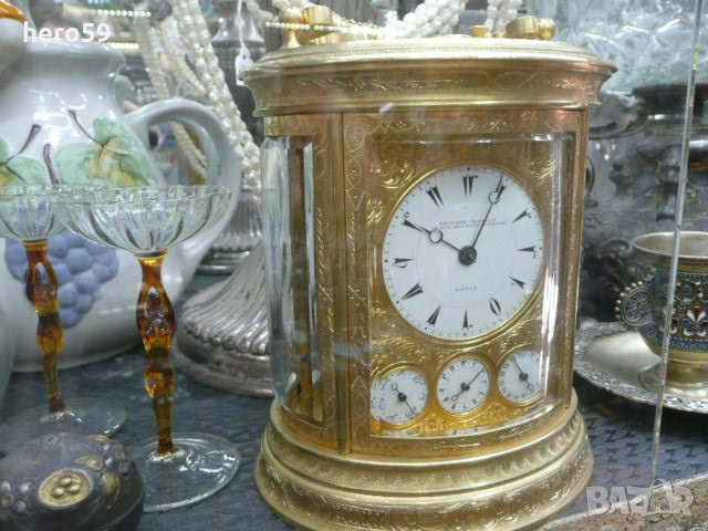RRR-Настолен( DESK CLOCK)часовник-1/4 репетир(1780г.каретен часовник, снимка 16 - Джобни - 31231969