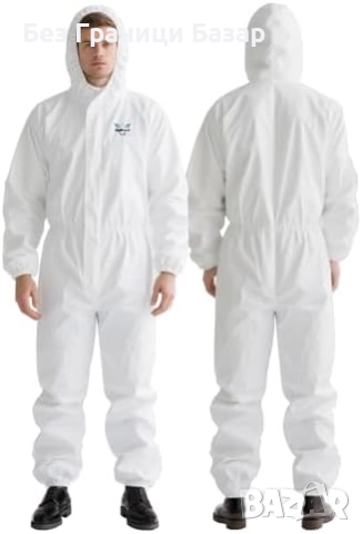 Нов Защитен гащеризон XL с качулка за боядисване работа против прах 