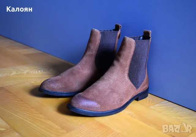 Дамски кожени боти тип челси марка Eva Longoria