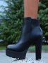 Боти на ток - черна кожа - 2C8AX852-1, снимка 3