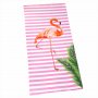 2866 Плажна кърпа Розово фламинго, 150×70 cm, снимка 2