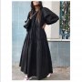 ZARA  - стахотна черна дълга широка рокля, снимка 1 - Рокли - 33910078