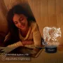 Холограмна 3D LED лампа Тигър-дистанционно управление 16 цвята+други режими на управление, снимка 4