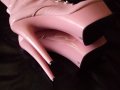 Секси розови ботушки за танци 17см ток, снимка 3