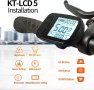 Дисплей за електрически велосипед LCD KT5 24V、36V、48V водоустойчив конектор, снимка 5
